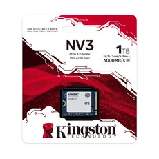 金士頓 Kingston NV3 PCIe 4.0 NVMe M.2 2230 SSD 固態硬碟 (500G/1TB/2TB) 高速固態硬碟, 1TB, SNV3SM3, 1TB