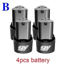 100 원래 12V 9800mAh 전동 공구 범용 충전 배터리 전기 드라이버 전기 드릴 리튬 이온 타자, 4 battery