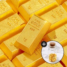 골드팡 24k 순금 999 임페리얼 골드바 금테크 오브제 1g+미니유리병 1개 증정 (당일도착) 소원행운 황금쌀알 미니덩어리 금투자용 금콩 금테크 종로금 어버이날