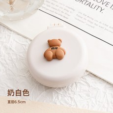 卡通折叠气囊梳可爱奶油色小梳子 气垫梳镜子一体便携迷你按摩梳, 1個, 白色500/箱:如圖所示