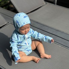 로이앤한나 돌고래 돌 아기 긴팔 수영복 세트 베이비 남아 여아 베이비 3개월 6개월 9개월