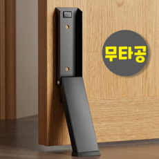 제이아워 무타공 도어스토퍼 말발굽 문닫힘방지, 블랙, 1개