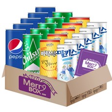 탄산음료 미니캔 4종 세트 (밀키스5+비락식혜5+펩시5+칠성사이다5), 1세트, 190ml