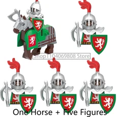 중세 병사 피규어 블록 울프 나이트 로마 황금 말 액세서리 소년 장난감 선물 N07, 07 GH0633GH0627