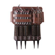 가우니아 미용실 트레이 가위 거치대, 브라운, 1개