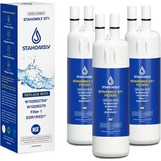 월풀 에브리드롭 필터 1 W10295370a WHR1RXD1 KAD1RXD1용 STAHOMILY EDR1RXD1 워터 교체 켄모어 46-9930 46-9081 3팩 호환