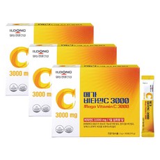 ILDONG 메가 비타민C 3000mg 고함량 순수 비타민C 100% (3개월분), 3박스, 270g