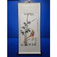 原創手繪真跡字畫卷軸 平安吉祥掛畫裝飾畫, 參考詳情頁