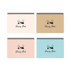 [꿈드림22] 위드나 PP 드로잉북 스케치노트 50매 21*15cm 80-0105 4color 3.0, 색상혼합발송