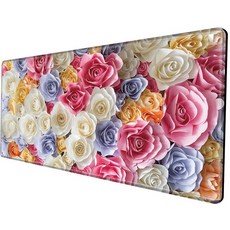 121.9 x 61cm(48 24인치) 마우스 패드 자이언트 벚꽃 책상 매트 대형 게이밍 레드 사쿠라 XXXXL 컴퓨터 사무실 작업 여성용, 핑크 로즈