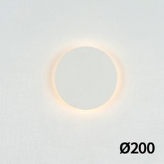 케이시조명 LED 원형 도트 일체형 실내벽등 인테리어 카페 조명 거실벽등 200파이, 화이트