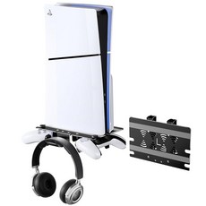 ANSHAWTIY Aluminum Alloy Foldable Wall Mount Shelf Compatible with All PS5 Generations Holds Two C, ANSHAWTIY Aluminum Alloy FOLDA