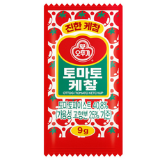 일회용 오뚜기 토마토 케찹 낱개포장 대용량 업소용 배달용 식자재, 200개, 9g