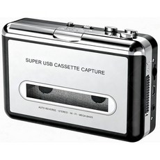 휴대용 카세트 테이프를 MP3로 변환 및 재생기 PC 노트북용 USB 연결 워크맨 디지털 오디오 파일로 변환 3.5mm 헤드폰 잭 자동 역전 기능 포함