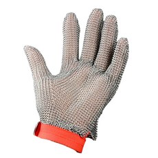 쇠그물 장갑 체인 정육점 그린 육가공 강철 쇠장갑, E. XL, B. 강철 와이어 버클