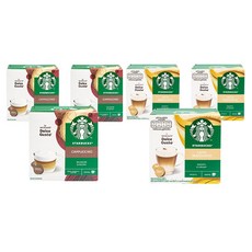 스타벅스 카푸치노 네스카페 돌체구스토 커피캡슐 14.5g 6개입&밀크캡슐 5.5g 6개입 + 라테 마키아토 네스카페 돌체구스토 커피캡슐 16g 6개입&밀크캡슐 5.5g 6개입, 3세트, 1개입, 1g