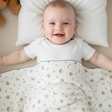 유아 이불 신생아 아기 순면 여름 신생아 이중 거즈 블랭킷, 체리