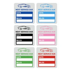 30Pcs 22inch 자동차 오일 교환 정전기 스티커 접착 앞 유리 자동차 유지 보수 서비스 알림 스티커, 01 30pcs(5sheets), 01 as show