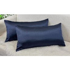 Aiking Home 61x61cm(24x24인치) 인조 실크 스퀘어 유럽 샴 지퍼 잠금 아쿠아(2개 세트) Collection 129763 8926574191, 네이비