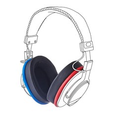 YAXI stPad2 LR(레드&블루) 이어패드 소니 MDR7506/900ST용101374, stPad2-LR