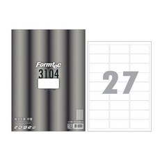 폼텍 LQ-3104 바코드용 라벨 A4 27칸, 단품
