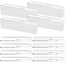 Janlaugh 100피스 상처 눈금자 15.2cm(6인치) 측정 테이프 종이 가이드 양면 일회용 줄자 도구 간호사용 339692, Janlaugh 100피스 상처 눈금자 15.2cm(6