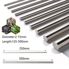 스텐환봉 스텐레스봉 1/5pcs 직경 2mm-14mm 304 스테인레스 스틸로드 선형 샤프트 원형 막대 접지로드 125/200/250/330/500mm 길이, [00] 125mm, [00] 5mm 1pcs