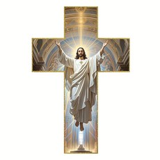 salimm 무타공 아크릴 예수님 십자가 인테리어 장식품, 옵션2