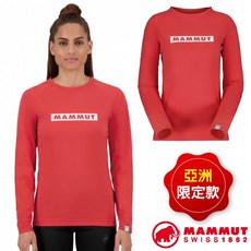 MAMMUT 長毛象 女 彈性舒適透氣 圓領長袖排汗衣 QD LOGO PRINT 運動T恤
