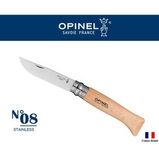 Opinel 法國不鏽鋼折刀 No08 櫸木刀柄, 1個