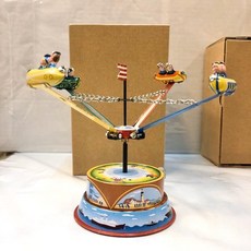 發條鐵皮玩具 遊樂園設施 摩天輪 旋轉木馬 豪華摩天輪 美國遊樂園 懷舊收藏 交換禮物 聖誕禮物 生日禮物, 1個