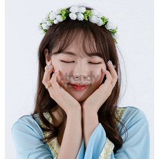 마켓그리드 웨딩 화관 면사포형 의상소품, 화이트