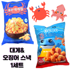 피코크 붉은대게칩 200g + 노브랜드 진로 불오징어스낵 90g, 1세트, 290g
