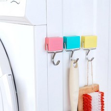 파스텔 자석 고리 마그네틱 후크 걸이, 1개, 파스텔 사각 자석고리 그린