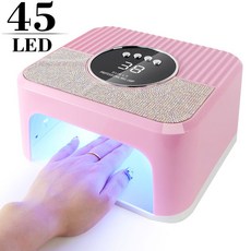 셀프네일 네일드라이어 모든 젤 네일 광택제 모션 감지 매니큐어 페디큐어 브라 전문 네일 드라이어 UV 램프 45 eds 네일 드라이어 sunL5 260W, 4) Pink - EU, 없음
