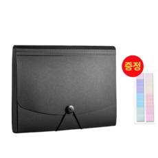 지나로 고품격 대용량 13칸 아코디언 파일케이스, 1개, 블랙