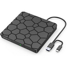 ROPOUL 외장 CD DVD 드라이브 USB 3.0 Type-C 휴대용 CDDVD 플레이어 버너 리더 라이터 레코더 노트북 윈도우 111087 Mac MacBook Linux, ROOFULL 외장 CDDVD 드라이브 USB 3.0