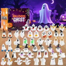 해외 Compareye 미니 피규어 36개 - 할로윈 파티 선물 4.1cm1.6인치 인형집 장식 열쇠고리 트릭 오어 트릿 어린이 소녀 소년 성인용 미국매장정품+ 1903, Ghost White.
