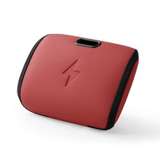 新能源汽車充電槍收納包電動車隨車充儲物盒後備箱充電線器置物袋, 曙光紅-皮革-5米線束款