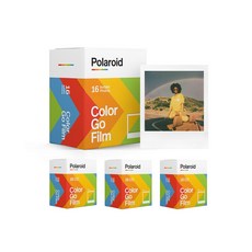 Polaroid Go 寶麗來 彩色 經典白色相框 拍立得底片【48張】相紙 GO/GO G2 專用, 1個, 彩色白框
