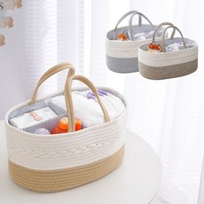 코튼로프 기저귀 수납 다용도 손잡이 바구니 205243 ord+490No, 본상품선택