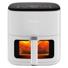 ROUUO 가정용 디지털 에어프라이어 5L 대용량, 흰색, AF01