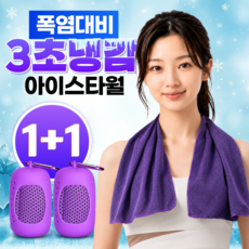 글로넥트 1+1 아이스 쿨타월 냉감소재 스포츠타올 골프 등산 러닝 운동 수건, 2개, 퍼플