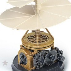 교육용 조립 키트 장치 과학 르네상스 기어 헬리콥터 회전 비행 목재 날개 구조, 1개