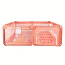 트레이닝복 만화 프린트가 있는 놀이장 디자인 흡착컵 고정 문자 실내외 사용에 적합한 휴대용 놀이장, 1)분홍색