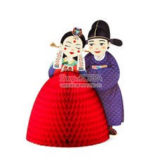한복 입체 팝업카드 신랑신부 전통혼례 축하카드 결혼 축의금 봉투 외국인 선물용 한국 기념품