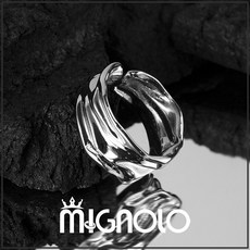 MIGNOLO 不規則紋理戒指 可調節戒指 情侶戒指 高質感指環 百搭高級感設計
