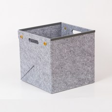 고급 접이식 펠트 정리함 사무실 데스크톱 정리용 공간 절약, 1개, 연회색