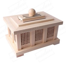 순수편백나무 격자무늬 자연기화식 가습기 증발식, 1개