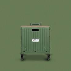 폴듀 3세대 접이식 폴딩카트 65L 대용량 4바퀴 핸드 쇼핑 장바구니 캐리어, 1개, 1.카키